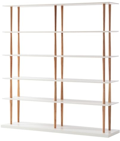 home24 Regal Holz teilmassiv 39 x 120 x 168 cm