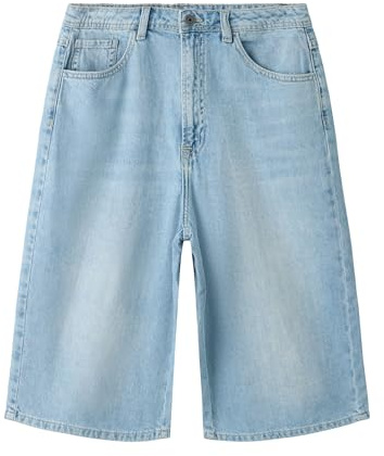 TWO SOON Baggy Junge Denim Shorts Weite Beinform – Lässige Kurze Hosen Jungen aus Jeans und Bequeme Shorts Jungen mit verstellbarem Bund