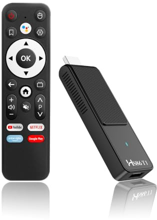 H86 T1 Android TV Stick 14.0, 4K Android Box Smart TV Stick with Voice Remote 2GB RAM 16GB ROM RK3518 Chip Dual WiFi2.4&5.8 WiFi6 BT5.0 HDR10 Support Video and Audio Black 2026 NEW