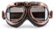 evomosa Motorradbrillen Vintage Cruiser Scooter Goggle Outdoor-Sandbrille Bike Racer Cruiser Touring Brillen (Copper, Silver)
