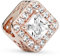 PANDORA Quadratischer funkelnder Strahlenkranz Charm mit Cubic Zirkonia in 14 Karat rosévergoldeter Metalllegierung Timeless Collection