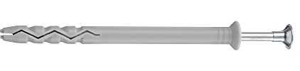 Molly M368100PB-XJ Tasselli da colpire 100 pezzi, 6 x 80 mm, grigio, set da 100 pezzi