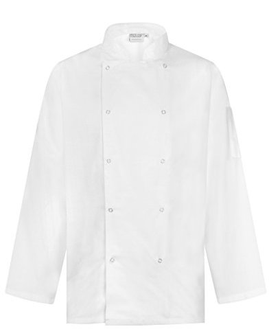 Professionelle Kochjacke - Langarm - Unisex - Modern Fit - Weiß - L