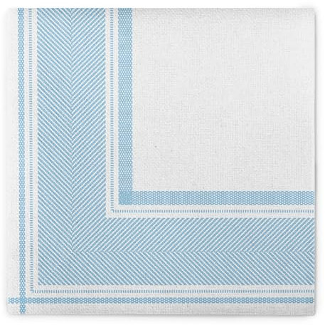 Mank Airlaid-Servietten 40x40 cm | Premium Einweg-Serviette | textilähnlich und saugstark | perfekt für Hochzeit & Partys | 50 Stück | Alfred (Grau-Petrol)