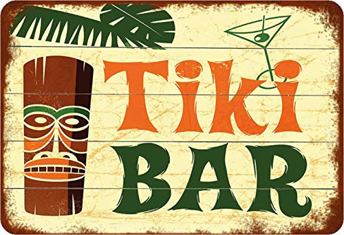 Schatzmix Blechschild Barschild Tiki Bar Hawaii Metallschild Wanddeko 20x30 cm tin Sign