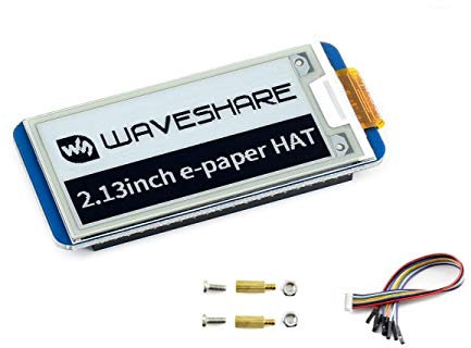 waveshare 2.13inch E-Paper Display HAT V4 Version 250x122 Resolution 3.3V/5V Two-Color e-Ink Display epaper Screen for Raspberry Pi Zero/Zero W/Zero WH/3B/3B+/4B, Partial Refresh, SPI Interface