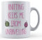 Father Fox - Knitting Keeps Me from Unravelling - Knit, Grandma, Crochet Gift Mug, Ceramic, 11fl.oz.