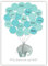Pandawal Babyparty Deko Junge Elefant Gästebuch Alternative (blau) Gastgeschenk Baby Shower Set Taufe Pullerparty Erinnerungsstück/Andenken beschreibbar/Fingerabdruck