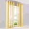 SIMPVALE 2 Panneaux Rideaux Voilages Voile à œillets Transparents pour fenêtres, Balcon, Salon Décoration (Largeur 140cm x Hauteur 260cm, Jaune)