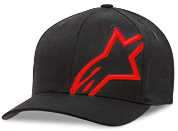 Alpinestars Herren Corp Shift 2 Flexfit Baseball Kappe, Schwarz Rot, XL EU