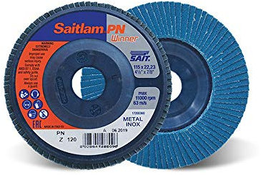Sait 48805 - Disco abrasivo Winner SAITLAM-PN Z, grana 40, 115 x 22,23 mm, 10 pezzi