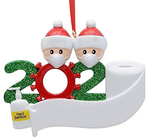 Petalum Ornament für die Familie überlebt, Christbaumschmuck, Baumschmuck, Weihnachtsbaum, Geschenk, Überlebendiger, Quarantäne, 2020 x Mmas zum Aufhängen (2 Überlebendig)