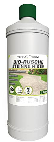 TerraDomi 1 Liter BIO Rusche für 50m², biologisches Reinigungsmittel für Außenanlagen, bienen- & haustierfreundlich und biologisch abbaubar, natürliche Inhaltsstoffe, Steinreinger für Wege und Plätze