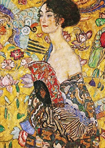 Moruska Puzzle da 1000 pezzi di Gustav Klimt, motivo: signora con ventaglio, per adulti