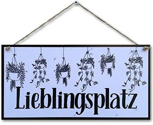 CARISPIBET Lieblingsplatz Wohnkultur Hausschild Dekoschild Dekorativ-Plaketten im Vintage-Look als Geschenk 15x30