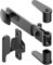 Sachet d'accessoires pour espagnolettes Epure Alu pour volet battant et persiennes - Noir mat en matière aluminium résistante - support de fixation 3 points - Longue durabilité - Fabrication française