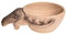Holz Kuksa Tiere Kopf Bild Tasse, Nordic Style Handgemachte Tragbare Reise Camping Tasse für Rucksackreisen, Wandern, Lagerfeuer, Überleben, Bushcraft (Farbe A: Elch)