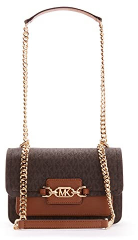 Michael Kors Schultertasche Heather Large mit Logo, Brown/Acorn