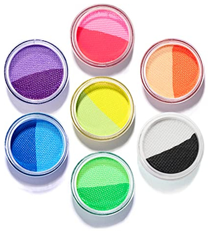 ONMAY Delineador de ojos activado por agua, color de luz UV, brillo de luz, 14 delineadores Hydro con gráficos retro en colores brillantes, pintura corporal, maquillaje de Halloween (14Co