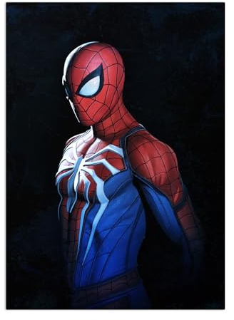 Displate Offiziell Spiderman MetallPoster Magnetische Befestigung Inklusive Lizenziert Bilder Hochwertiges Poster The Man 45 cm x 32 cm