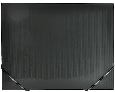 Carpeta con Cierre de Gomas Especial para Block de Dibujo o Láminas con Lomo de 1 CM y Material muy resitente de Colorline by Office Box (Negro)