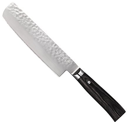hecef Japanese Nakiri Knife – Chef Knife with Ergonomic Wood Handle for Effortless Chopping & Dicing!