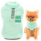 SMALLLEE_LUCKY_STORE Pet Sherpa Fleece Jumper Vest Sweaters Turtleneck Pullover with D-ring Soft Sweatshirt for Small Dogs Cat Puppy Boy Girl Yorkie Chihuahua Warm Fall Winter Clothes,Green,L