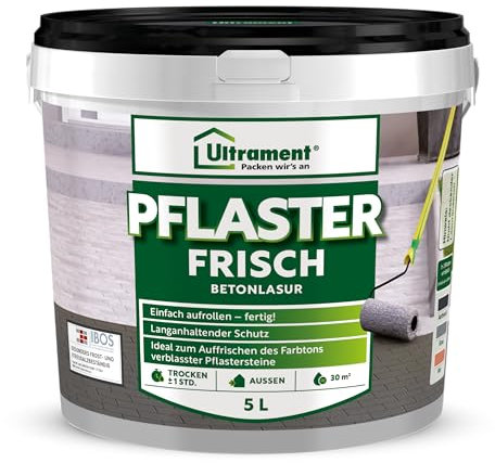 Ultrament Plâtre Fresh Lasure pour béton 5 litres (anthracite)