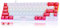 abucow 60% Mechanical Keyboard with Colorful Backlight 68-Key Gaming Keyboard White Red Keycaps - Red Switches for a Premium Typing and Gaming Experience PC Mac (White-Red)