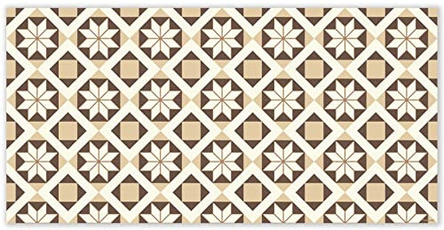 mubusi Vinyl Teppich Küche Lounge - Verschiedene Größen - (Süd Braun 120x240 cm)