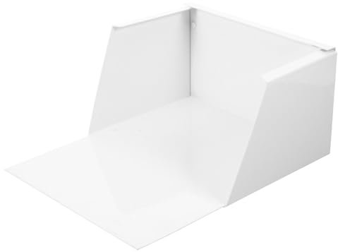 DOITOOL Aluminiumlegierung Fallrohr Spritzschutz Spritzschutz Für Dachrinnen Und Fallrohre Korbförmige Regenrinnenverlängerung Weiß 225x175x100mm Für Außenbereich An Villen Und Gebäuden