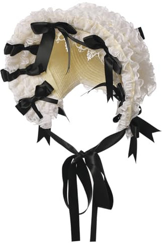 COSDREAMER Frauen Viktorianische Hauben Spitze Blumen Tee Party Hüte, C, Einheitsgröße