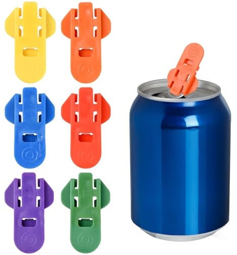 6 Stück Getränkedosenöffner Manueller Einfacher Öffner Manuell Ringöffner Kunststoff Dosenöffner Dosenöffner zum Öffnen von Getränken 6 Farben für Bier, Soda, Getränke