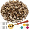 Foonii 300 Stück Siegelwachs Perlen Set mit 1 Schmelzlöffel, 2 Teelichte | Siegellack Perlen Set für Umschlag/Einladungen/Karten/Geschenk (Bronze)