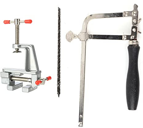 QANYEGN Verstellbarer Juwelier Sgerahmen, Profi Juweliersge Set, Juweliersgenrahmen fr Sgenschneiden, Sortieren, Schmuckherstellung und Reparatur