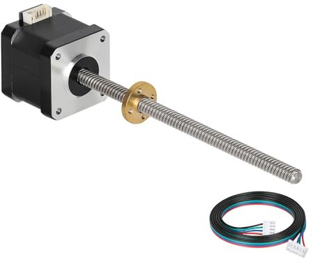 YEJMKJ 42 x 40 Nema 17 Leitspindel-Schrittmotor, 150 mm, T8, hoher Schrittwinkel, 1,8 Grad, hohes Drehmoment, 0,4 Nm, bipolare Motoren, 1,7 A, 2-Phasen-4 Blei, für 3D-Drucker, CNC-Fräsmaschine,