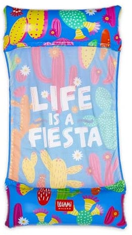 Legami - Amaca Gonfiabile, Amaca Galleggiante per Piscina, Sdraio Gonfiabile Supporta fino a 80 Kg, Materassino Amaca Mare, 74 x 135 cm, Cactus