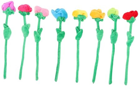 BESTonZON 16 STK Plüschrose kunstpflanze hochzeitsdeko Tischdekoration Blumenstrauß für die Braut Kuscheltiere für Babys Geschenk für Kinder Blumenspielzeug das Rosenspielzeug künstlich Vase