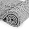 INYEEXUP Chenille Badematte rutschfest, Weich Badezimmerteppich Grau, Badteppich rutschfest Waschbar,Starke Wasseraufnahme Badvorleger aus Mikrofaser (60 * 90)
