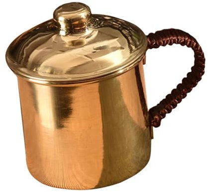 LOVIVER Handmade Pure Copper Cup Thickened Tea Mug Practical Drinking Cups 400ml Water Mug Copper Coffee Mug for Wine Party Hosuehold, B