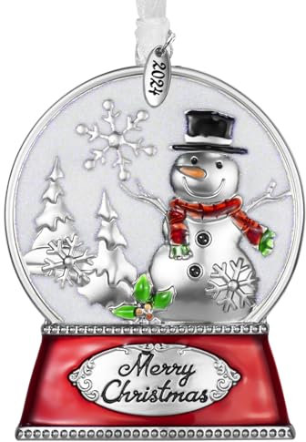 Laraine Christmas Tree Ornaments – 2024 Decorative Hanging Pendant of Car Charm Holiday Keepsake Gift Home Decor (Crystal Ball (2024))
