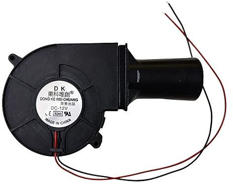 97 mm x 33 mm Luftgebläse für 12 V 2 A 9733 Lüfter mit Luftkanal für Grill, Holzofen, Kochstarter