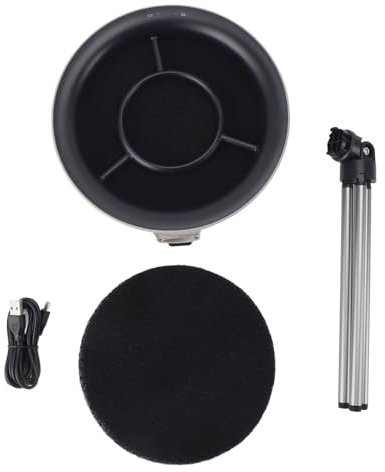 KIMISS Portable Desktop Range Hood Extractor with 3 Speed Settings, Powerful Suction, Small Hot Pot Extractor Hood for Outdoor Barbecue, Camping, Kitchen Use - Gray Black