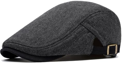 meioro Herren Baumwollmütze, Herringbone Tweed Newsboy Hut Einstellbar Wolle Mischung Hüte Gatsby Cabbie Ivy Caps Flat Cap Verstellbare Gatsby Hat Jagd Fahren Verstellbare Kappe Newsboy Cabbie Beret