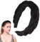 EUZUXU Geflochtene Stirnbänder für Damen, Samt Haarreif Geflochten Stirnband, Haarreifen Mode Stirnbänder Haarschmuck Kopfband, für Damen und Mädchen(Schwarz)