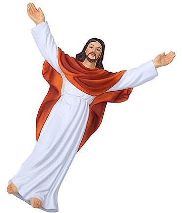 RORPOIR Jesus-Statue Kunstharz Kunstwerk Für Die Inneneinrichtung Handwerkliches -Design Jesus-schmuck