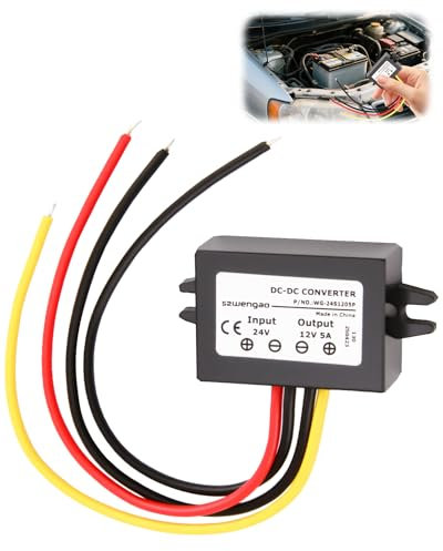 Trasformatore 24V 12V di Tensione DC-DC da 18 V-36 V a 12 V, 5 A 60 W, Impermeabile IP68, Convertitore Buck per Camion, Nautica, Auto, Fotovoltaico e Campeggio