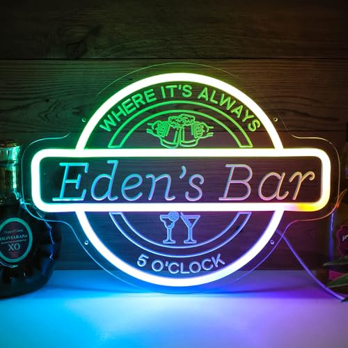 Custom Neon Bar Signs for Home Bar, Handmade Dimmable Personalized Bar Signs, Durable Neon Beer Signs for Man Cave, Bar Led Light Up Sign For Men Dad Gift Business (BAR A)