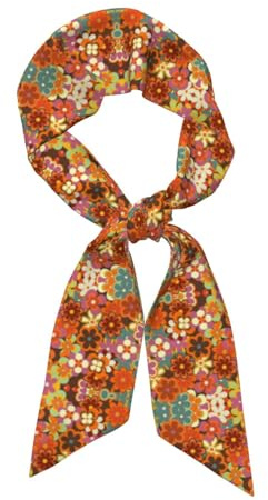 YWSOTRE Retro 70er Jahre, bunt, Blumenmuster, Halstücher, Halstuch-Stirnband, Damenmode-Schal