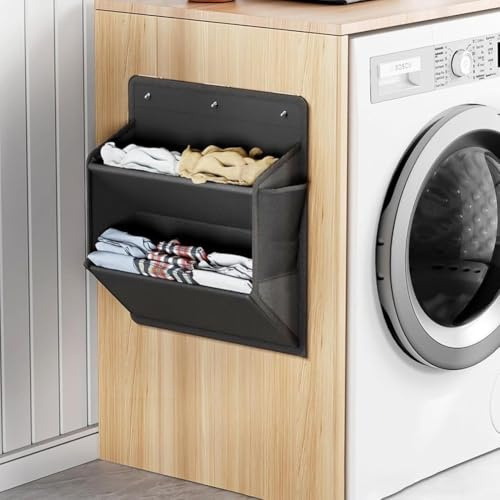 Lot de 2 porte-chaussures avec support mural pour camping-car, poches profondes et bandes élastiques pour sécuriser les chaussures et les petits objets pendant le voyage (noir)
